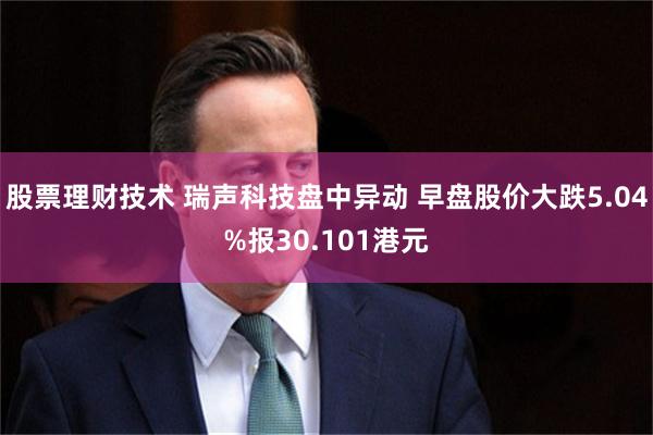 股票理财技术 瑞声科技盘中异动 早盘股价大跌5.04%报30.101港元