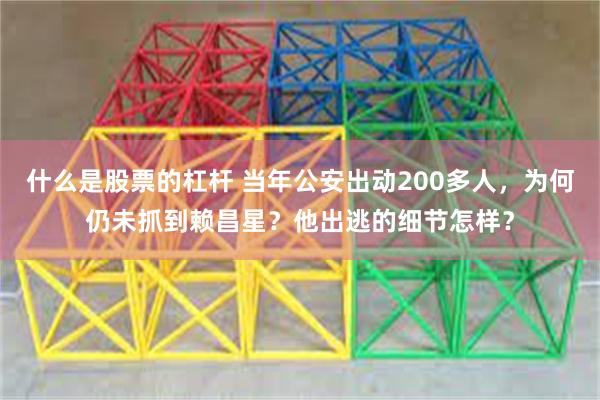 什么是股票的杠杆 当年公安出动200多人，为何仍未抓到赖昌星？他出逃的细节怎样？